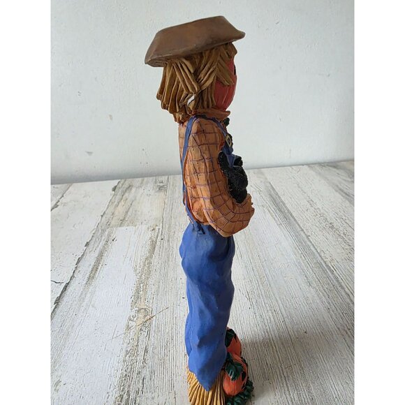 Vintage ABC scarecrow pencil candle holder cat Halloween Thanksgiving thin pumpk - Picture 4 of 8